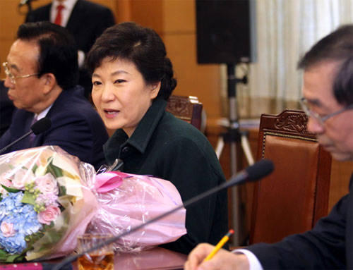 박원순 시장 등 전국시도지사 만나 박근혜 당선인 ⓒ더타임즈