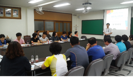 (대구동부공업고등학교에서 열린 찾아가는 통장 월례회의 장면)
