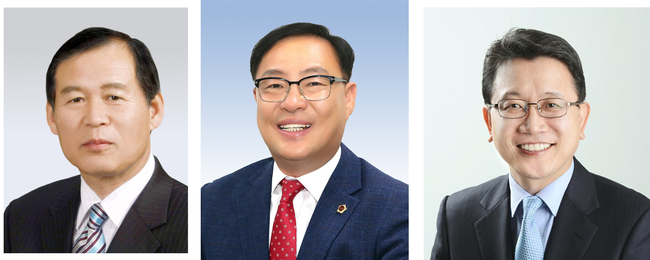 대구시 의회 제 8 대 후반기 의장단 : 왼쪽 부터 장상수 의장 , 김대현 부의장 , 강민구 부의장.